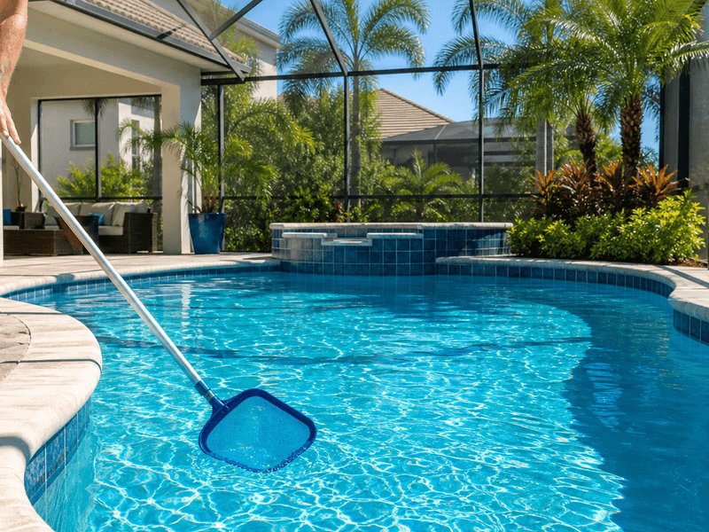 weekly pool cleaning in Tampa